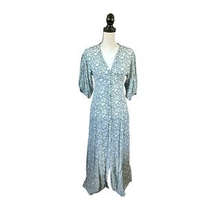 SALE Faherty Havana Dress in Smoke Echo Floral Cottagecore Bohemian XS NWT